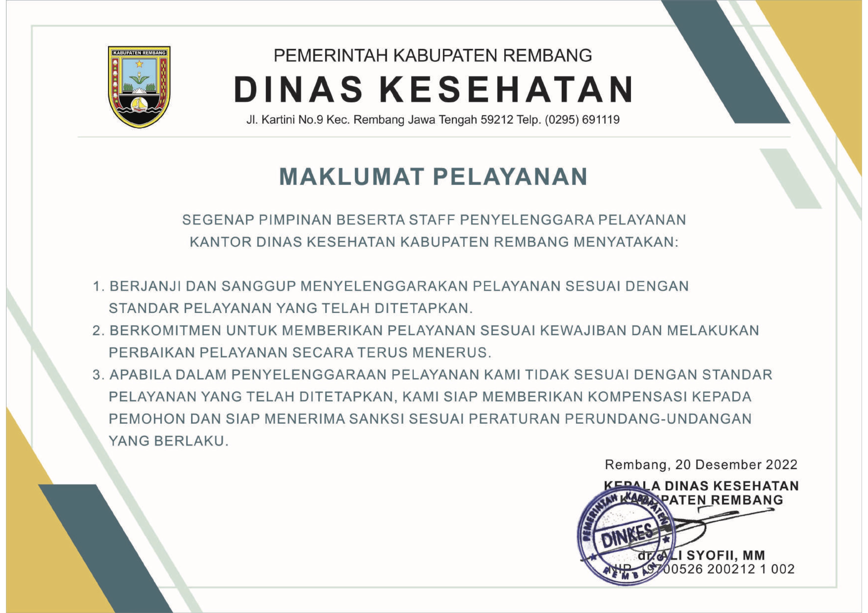 Maklumat Pelayanan