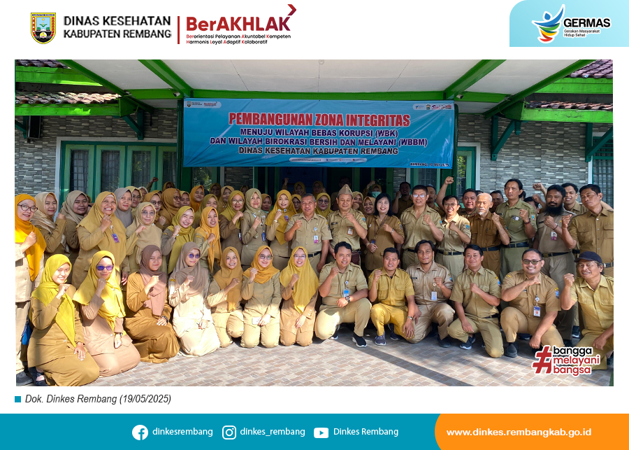 Pembangunan Zona Integritas Menuju WBK dan WBBM di Dinas Kesehatan Kabupaten Rembang